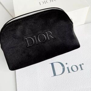 Dior Black velvet GWP cosmetic pouch